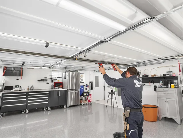 Overhead garage door repair service by Brunswick Garage Door Repair in Brunswick